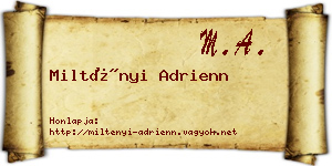 Miltényi Adrienn névjegykártya